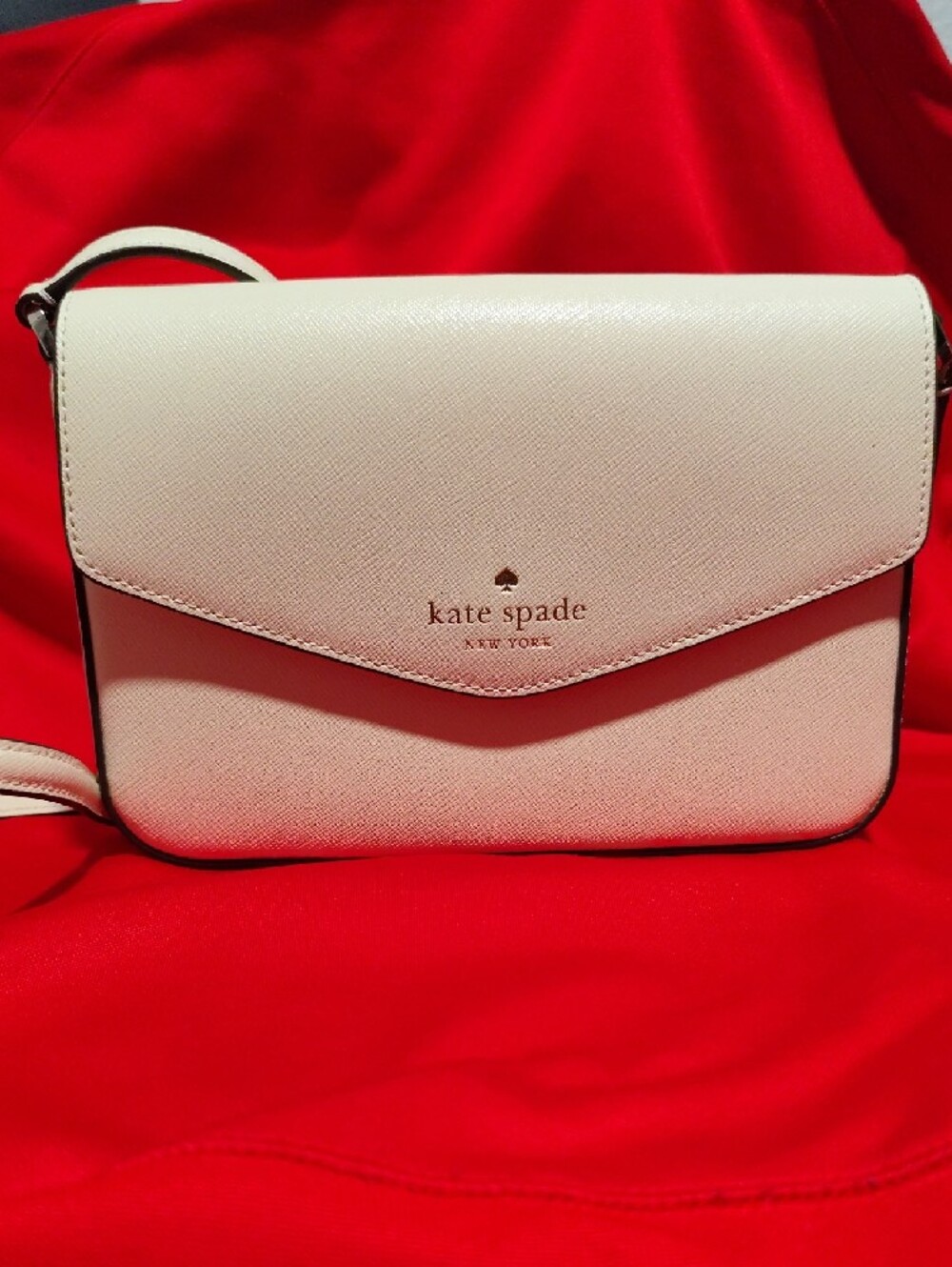 kate spade White Leather Crossbody Envelope Bag - Picture 2 of 9
